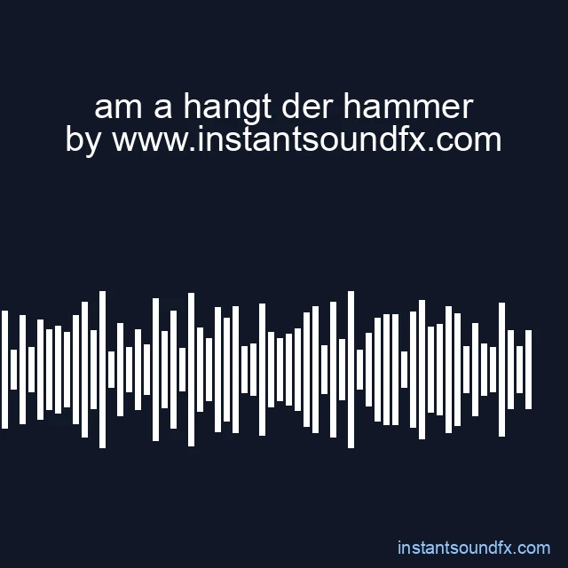 am a hangt der hammer image