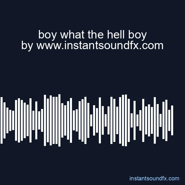 boy what the hell boy image