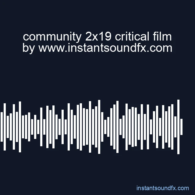 community 2x19 critical film image