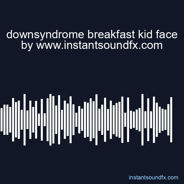 downsyndrome breakfast kid face image