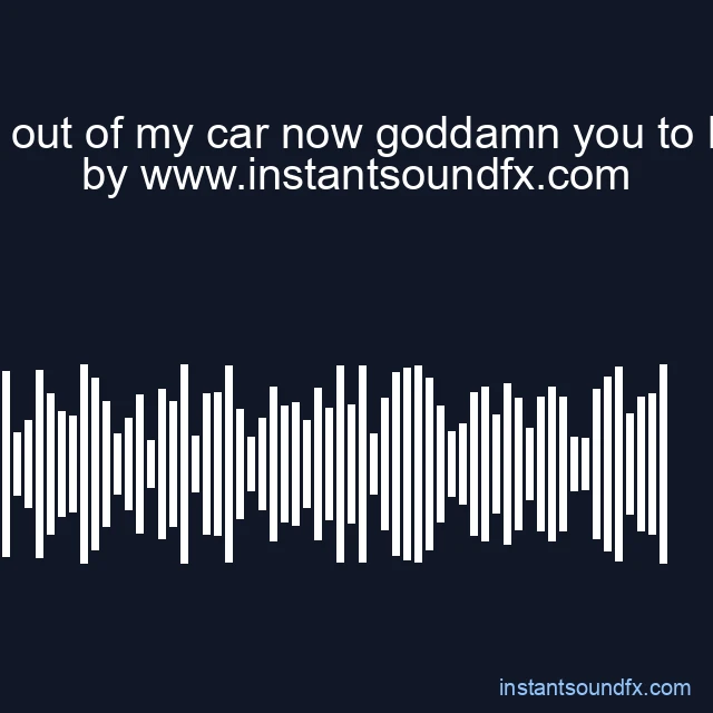 get out of my car now goddamn you to hell image