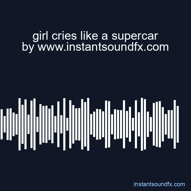 girl cries like a supercar image