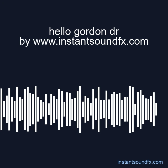 hello gordon dr image