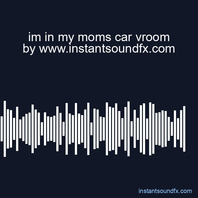 im in my moms car vroom image