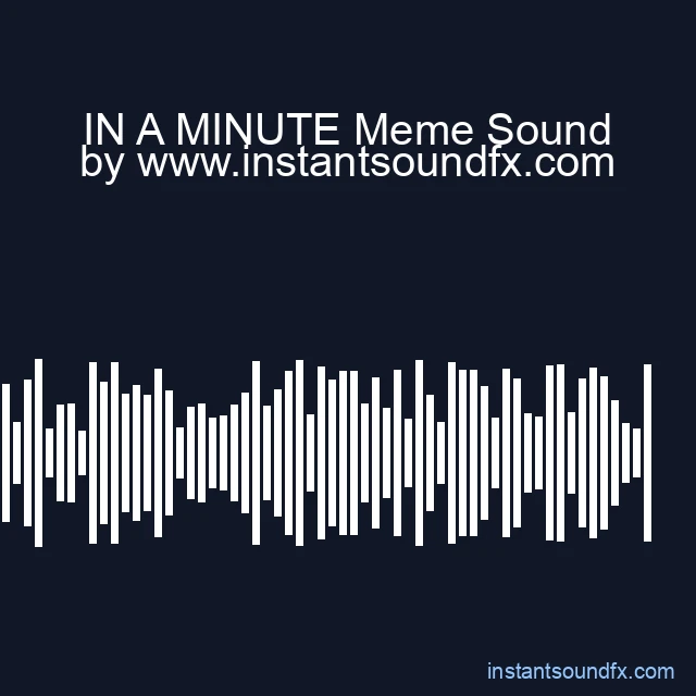 IN A MINUTE Meme Sound image