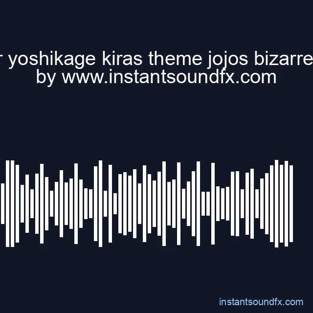 killer yoshikage kiras theme jojos bizarre adv image