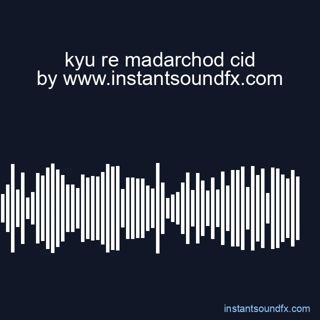 kyu re madarchod cid image