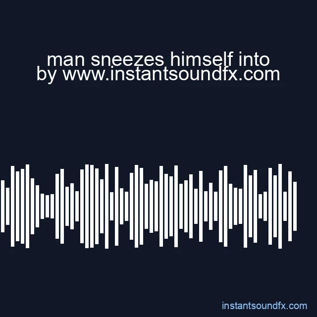 man sneezes himself into image