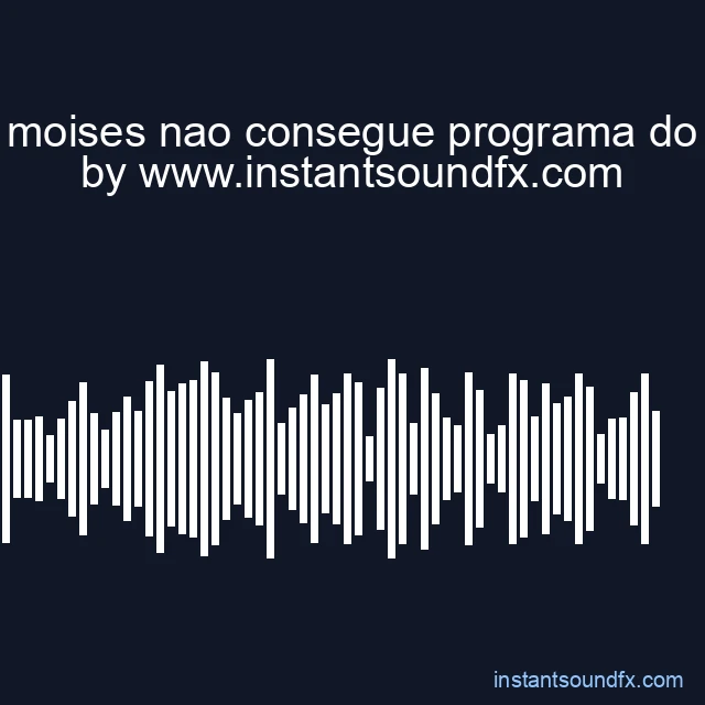 moises nao consegue programa do image