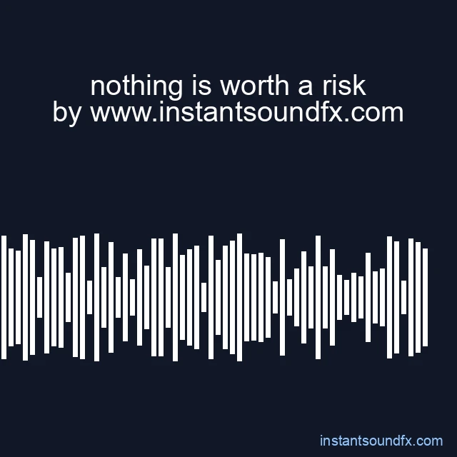 nothing is worth a risk image