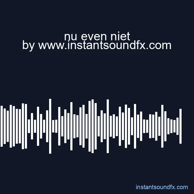 nu even niet image