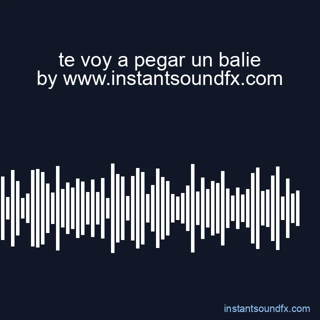 te voy a pegar un balie image