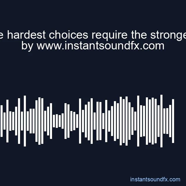 the hardest choices require the strongest image