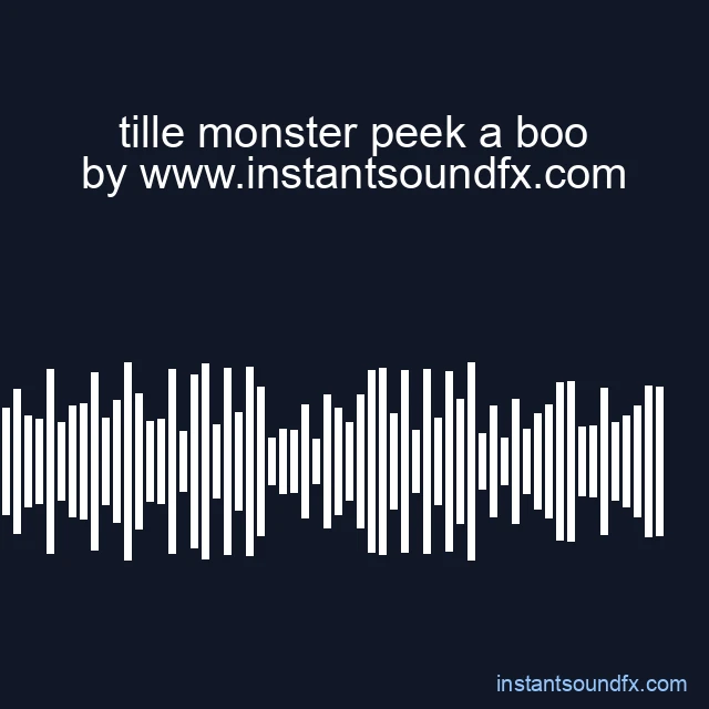 tille monster peek a boo image