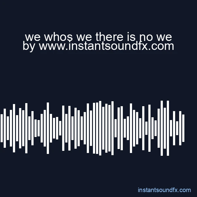 we whos we there is no we image